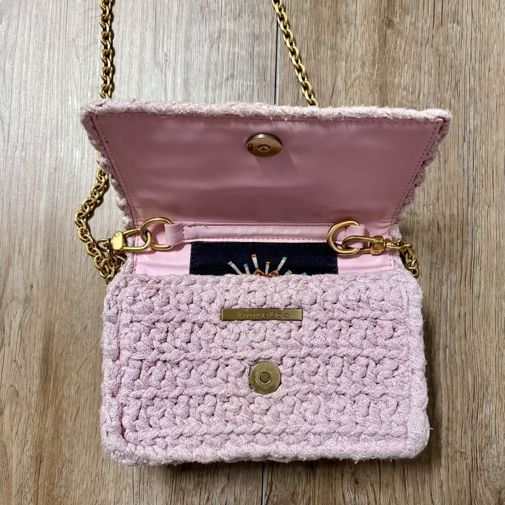 Kooreloo Amalfi Crochet Crossbody Purse Bag Cluth Chain Made In Greece MSRP $395 - Picture 5 of 16